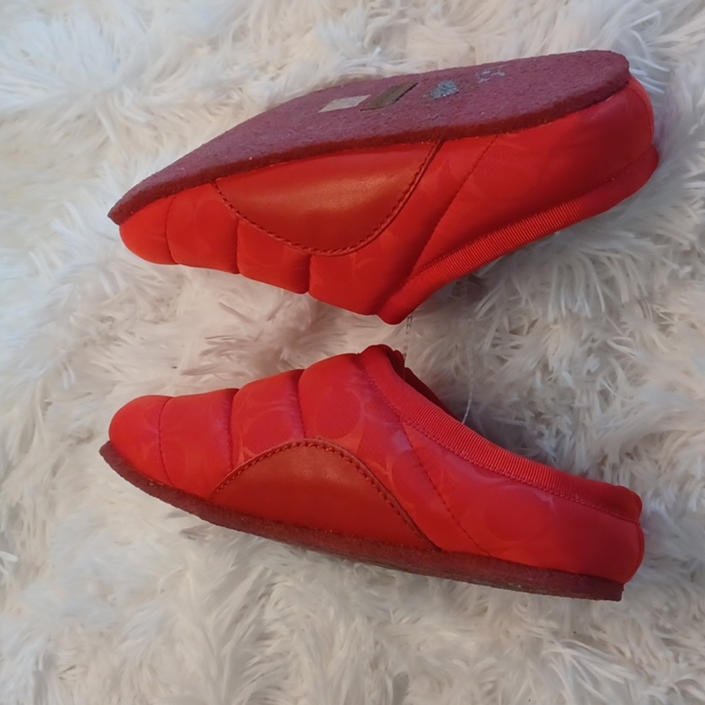 COACH Rachelle Monogram Quilted Nylon Slippers Women's Sizes New - Picture 12 of 15